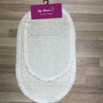 İkili Naturel Pamuk  Dokuma Klozet Takımı - 3