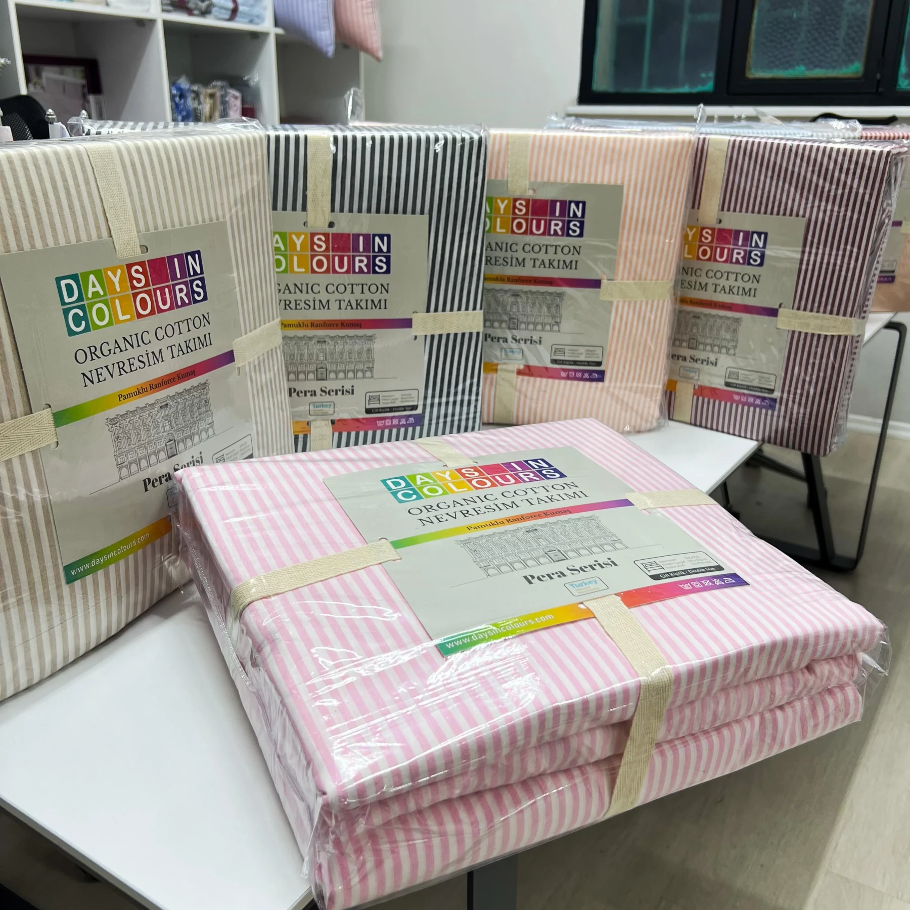 Pera Serisi Natural Pamuklu Nevresim Takımı