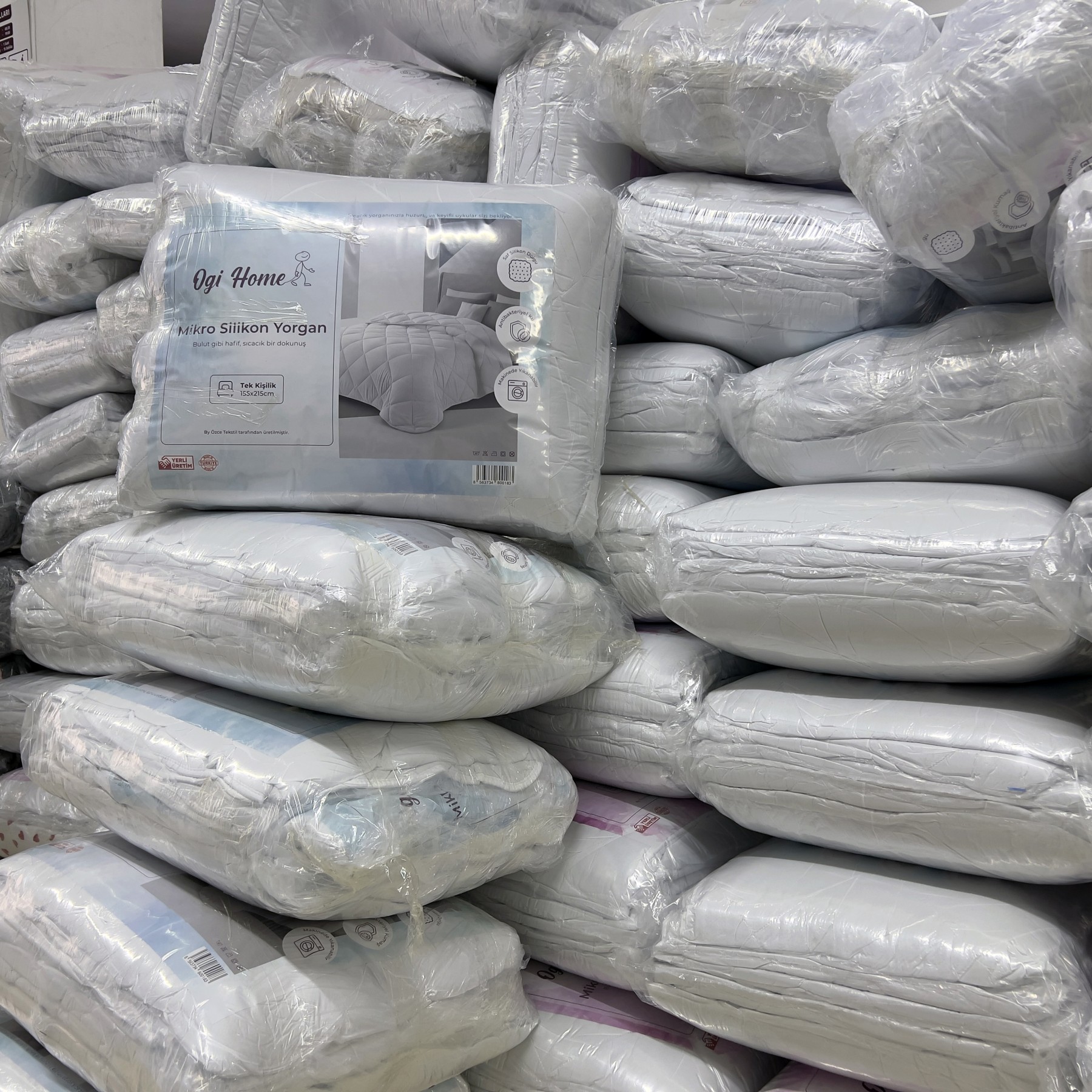 Beyaz Mikro Silikon Yorgan